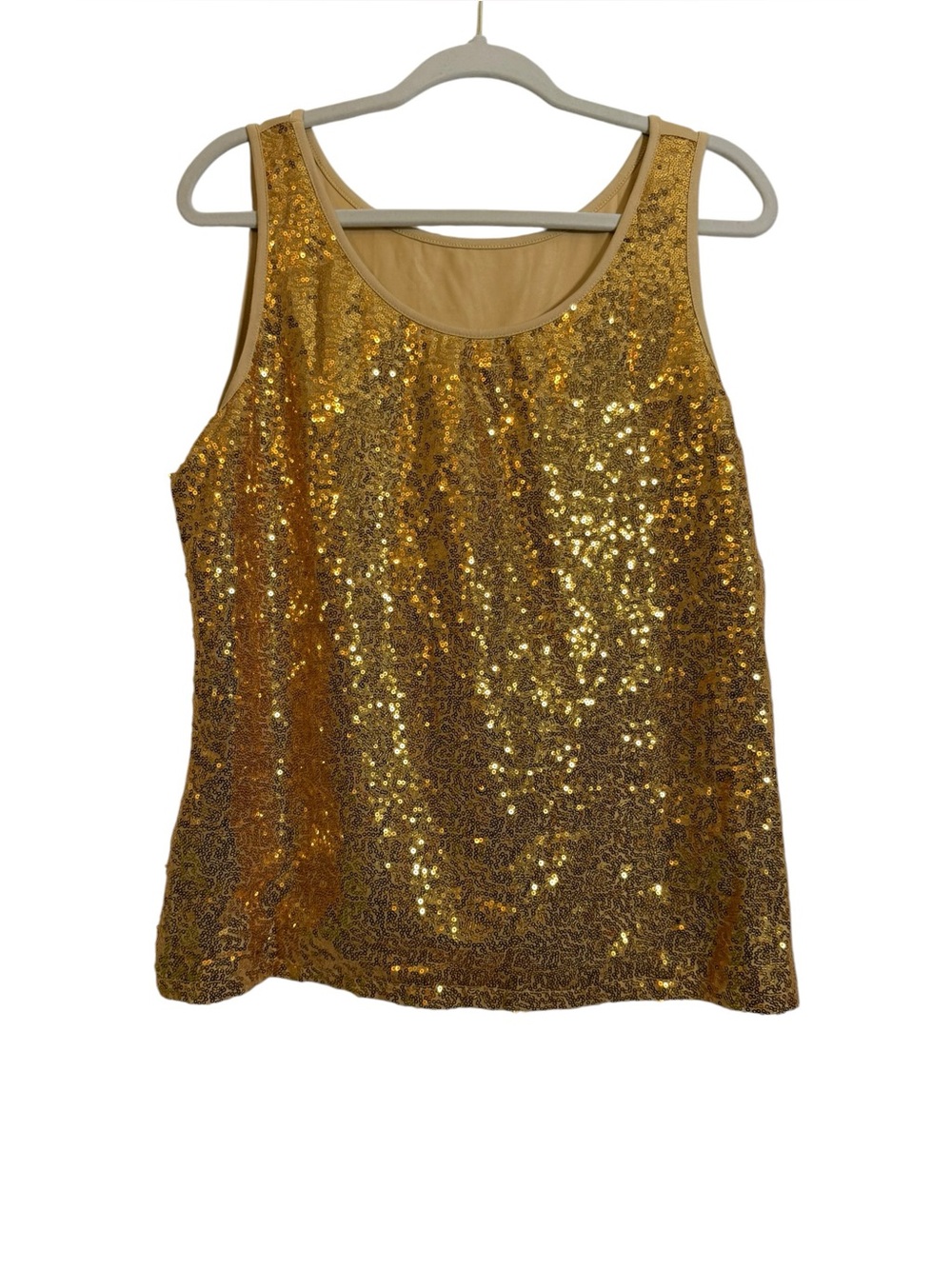 Gold Sequin Tank Top sz 2X